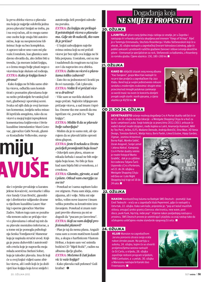 Novinski isječak o Leonorinaoj knjigi Najbolji vicevi o plavušama