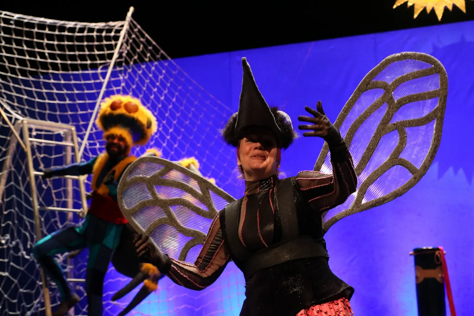 Leonora Surian u kostimu kukca u sceni iz dječje predstave