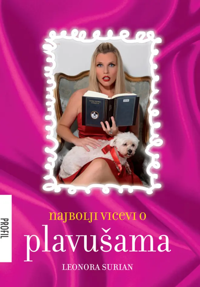 Naslovna strana knjige 'Najbolji vicevi o plavušama' Leonore Surian